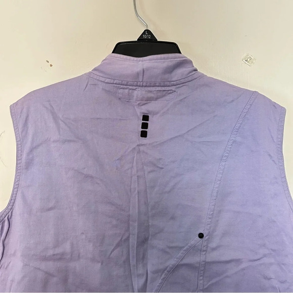 Jamie Sadock Golf Tennis Top size XL Yellow Purple Sleeveless Buttons - Picture 7 of 8